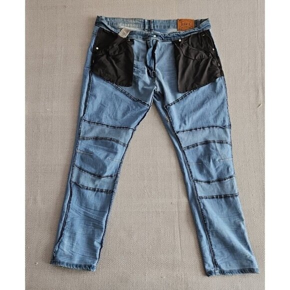 Raw X Jeans Men's 40x32 Standard Distressed Medium Wash Blue Stretch RN# 137711 - Picture 9 of 16